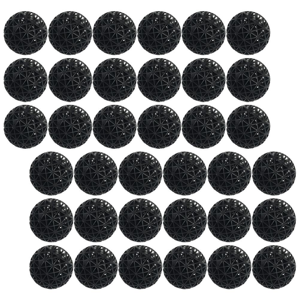 

100 Pcs Strainer Pond Filter Media Small Balls with Cotton Outdoor PVC Aquarium Filtering 0.26x0.26cm чёрный