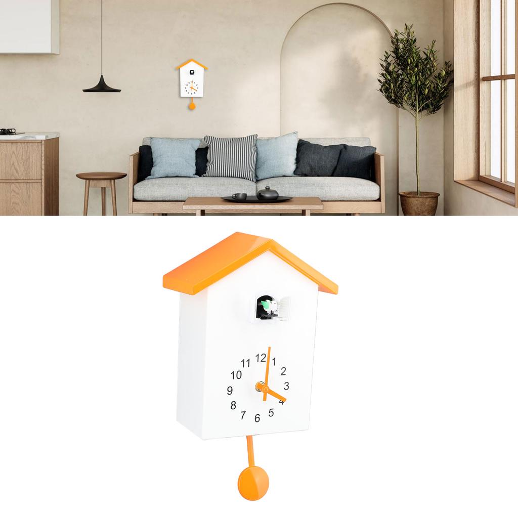 Bird House Wall Clock Bird Voice Call Stylish Decorative Wall Clock for Bedroom Living Room