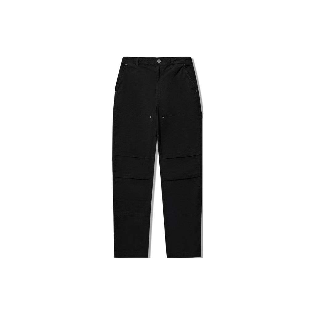 Li Ning Plain Straight Loose Casual Pants Men Bottoms Black AKXU101-1