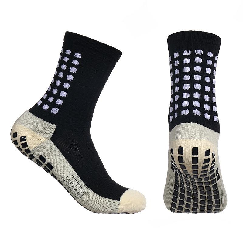 

Thick towel bottom for sweat absorption, odor prevention, adhesive anti slip, football sports, football socks, yoga socks чёрный