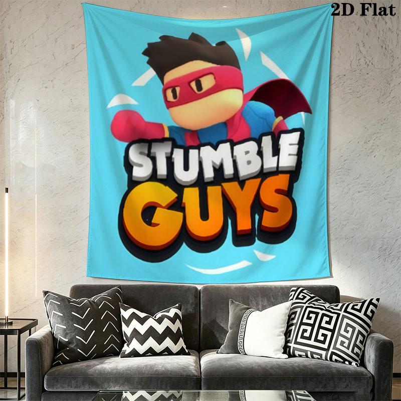 Stumble Guys Chaos Wall Hanging Printed Fabric Blanket Decorative Tapestries for Bedroom Living Room Home Decor