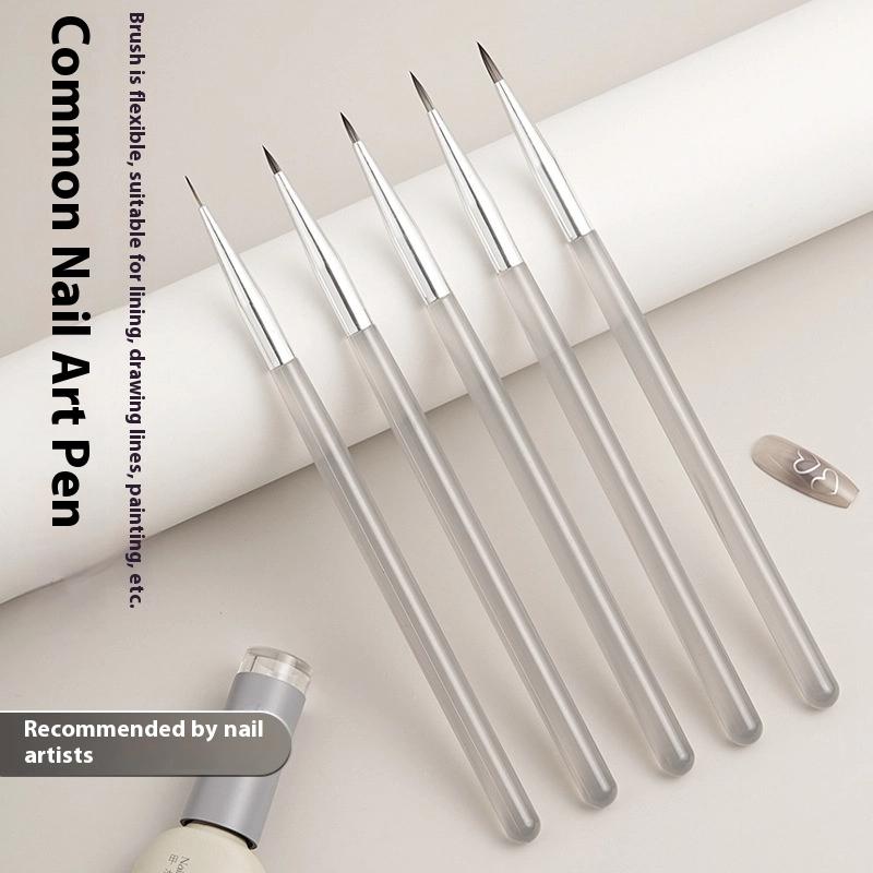 Nail Art Brush Checker Nail Drawing Painting Line Brush Uv Gel Brush Detail Brush Nail Art Tool Acrylic Diy Design Manicure Tool