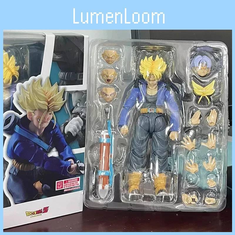 Shf Trunks Future Boy Super Saiyan Pvc Anime Actionfigur mit Ständer Sammlerstück