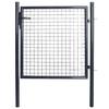 VidaXL Garden Mesh Gate Galvanized Steel 85.5x100 Cm Grey