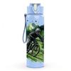 1PC Mountain Biker Cyclist Nature Print 750ml Color Plastic Sports Water Bottle Leakproof Flip Straw Lid Suitable for Sports Office Home Use