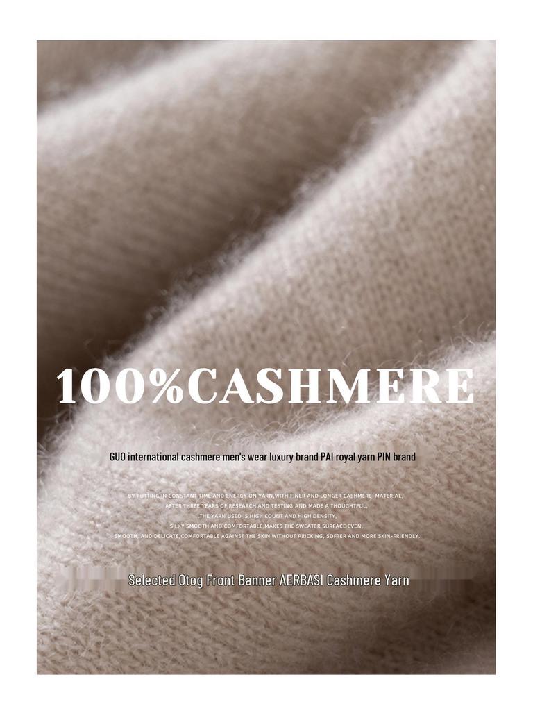 Men's 100% Pure Cashmere V-Neck Loose Casual Knit Sweater