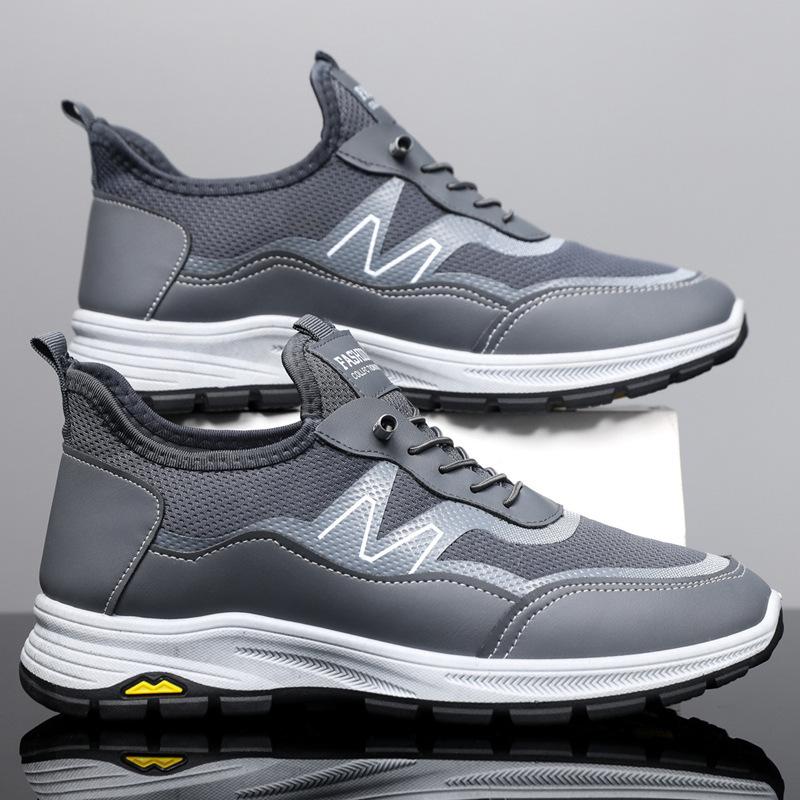 

Sneakers Men s Mesh Shoes Fly Weave Shoes Breathable Men s Shoes Athleisure Lace-up Fashion Shoes Men s 45