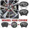 For MG 4pcs 56/60mm Car Wheel Center Hub Cap Rim Cover Stickers Cyberster 3 5 6 7 ZS ES5 ONE HS 4 EV