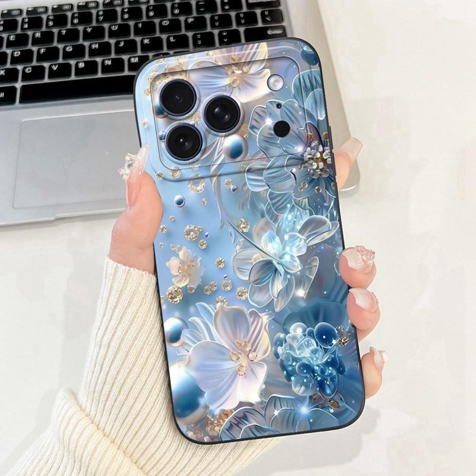 Beautiful Floral Phone Case For iPhone 17 Pro Max 17 Air Soft Silicone Shockproof Cases For iPhone17 17Pro 17Air Cover Bumpers