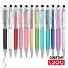 Crystal Metal Ballpoint Pen Fashion Creative Stylus Touch for Mobile Phones and Tablet Writing Stationery Office School Gift