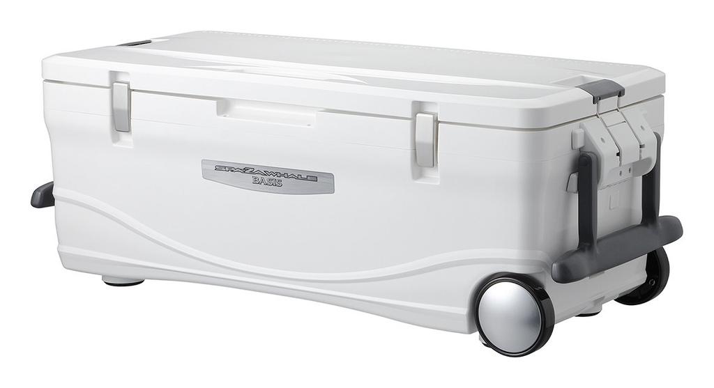 SHIMANO Large 45L Cooler Box Spaza Whale Basis with Casters for Fishing Pure White 450UC-045L