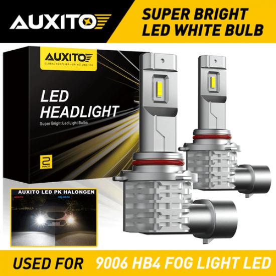 2X AUXITO LED 9006 HB4 Fog DRL Light Bulbs 6500K HID White High Power Lamp M4 EV
