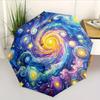 Automatic Open/Close Umbrella with One-Touch Button - Van Gogh Starry Night Design, Compact Folding Umbrella with 8-Rib Strong