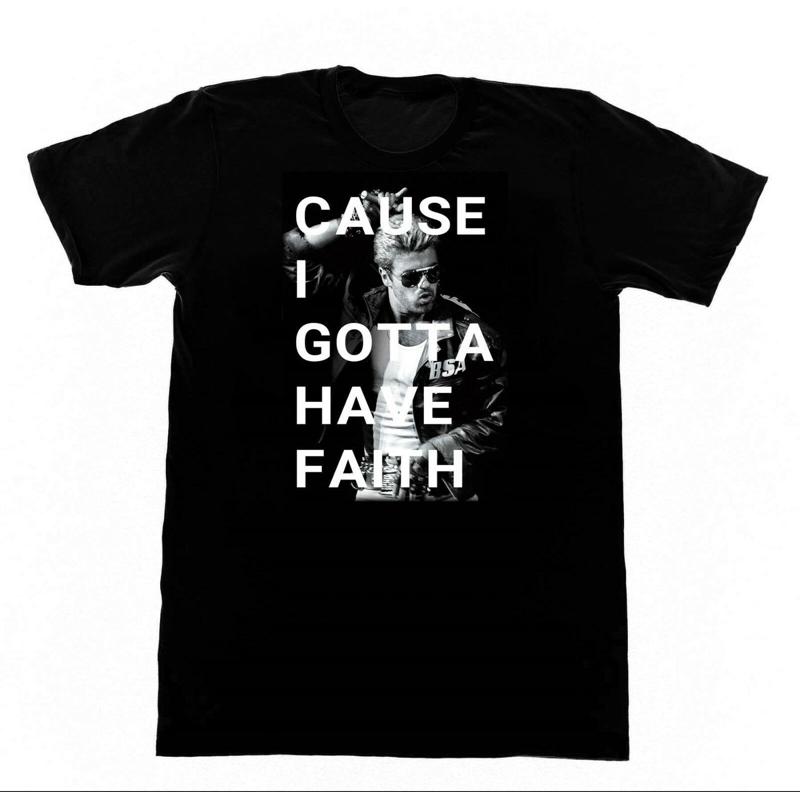 

George Michael Faith T Shirt Black Men S 5Xl 5XL різнокольоровий