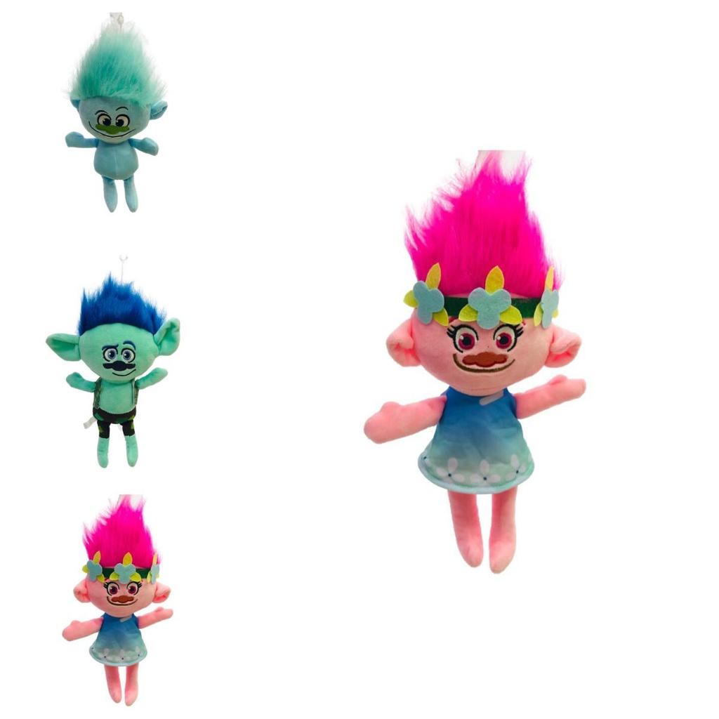 Dreamworks Movie Trolls World Tour Poppy Branch Barb Plush Doll Soft Toy Perfect For Kids