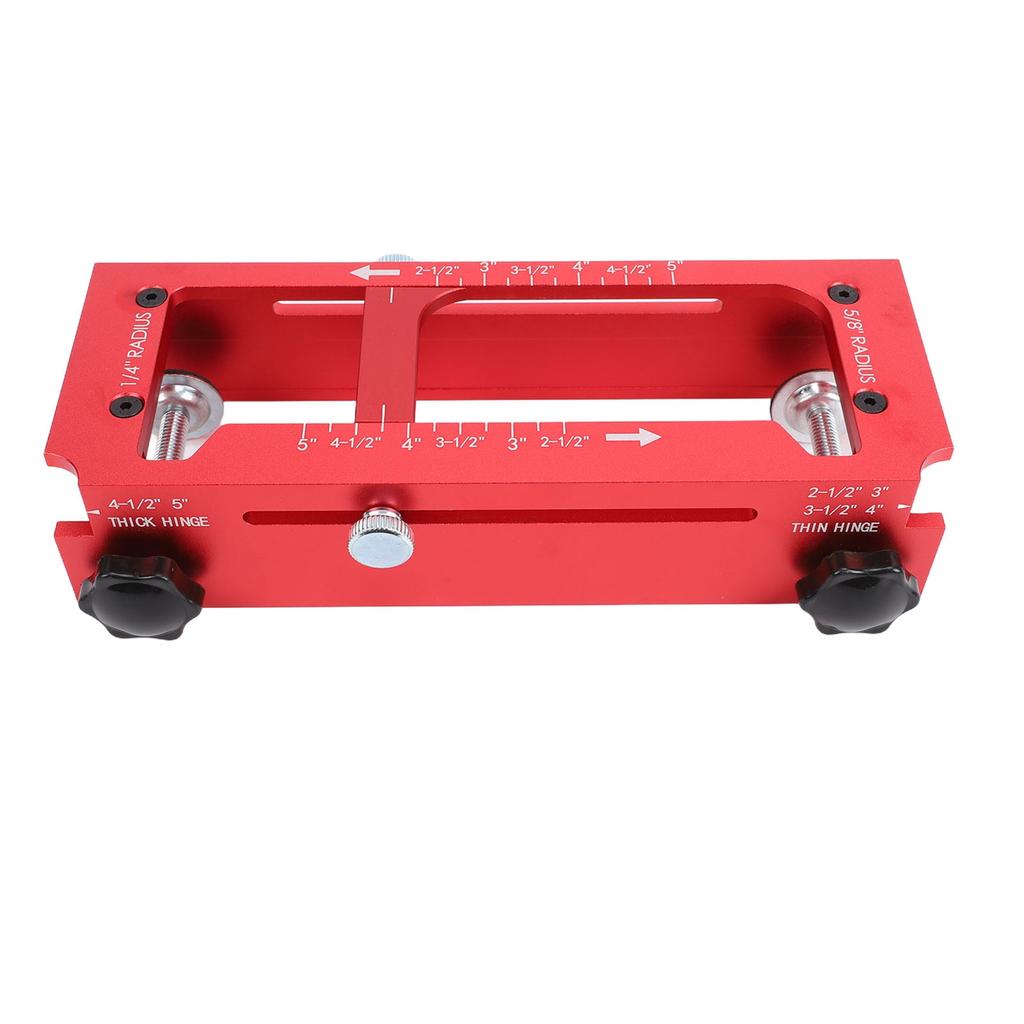 Door Hinge Jig Lock Installation Kit Hole Drilling Set Aluminum Alloy Router Template Mortising 2.5 5in Square 1 4in 5