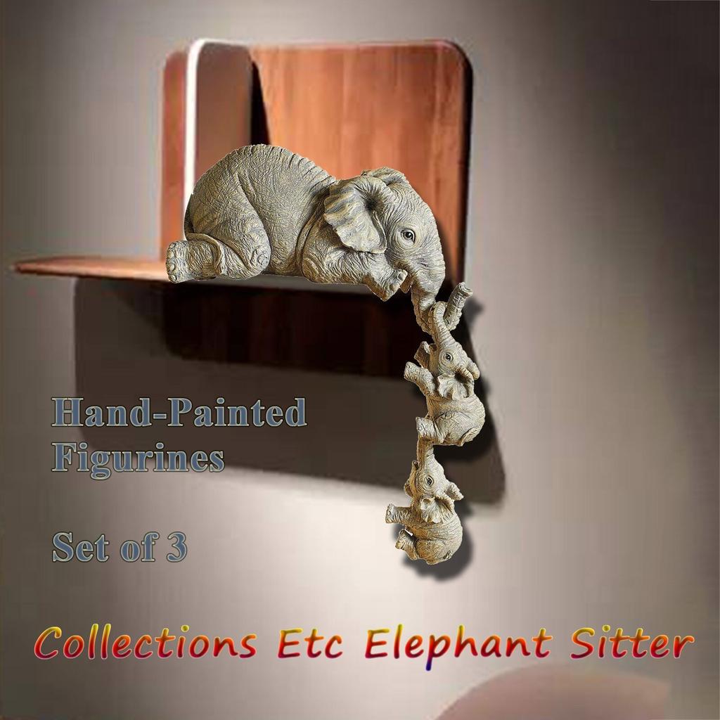 Buy Realistic Hand Painted Figurine Collections Etc Elephant Sitter
