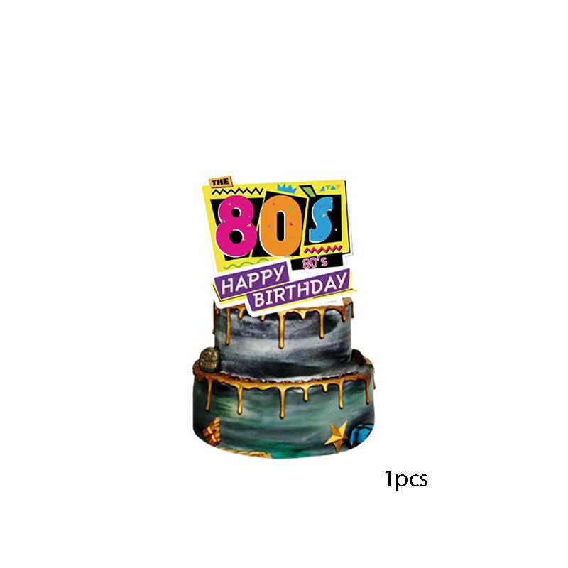 Party Supplies Vintage 80s 90s Style Birthdays Theme Decorative Dinnerware Set