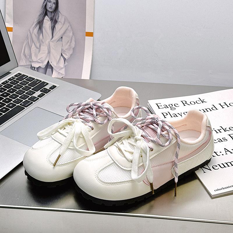 

3 Super soft waxy big head casual shoes women s spring new design sense versatile soft sole women s shoes mango head 40 бежевый