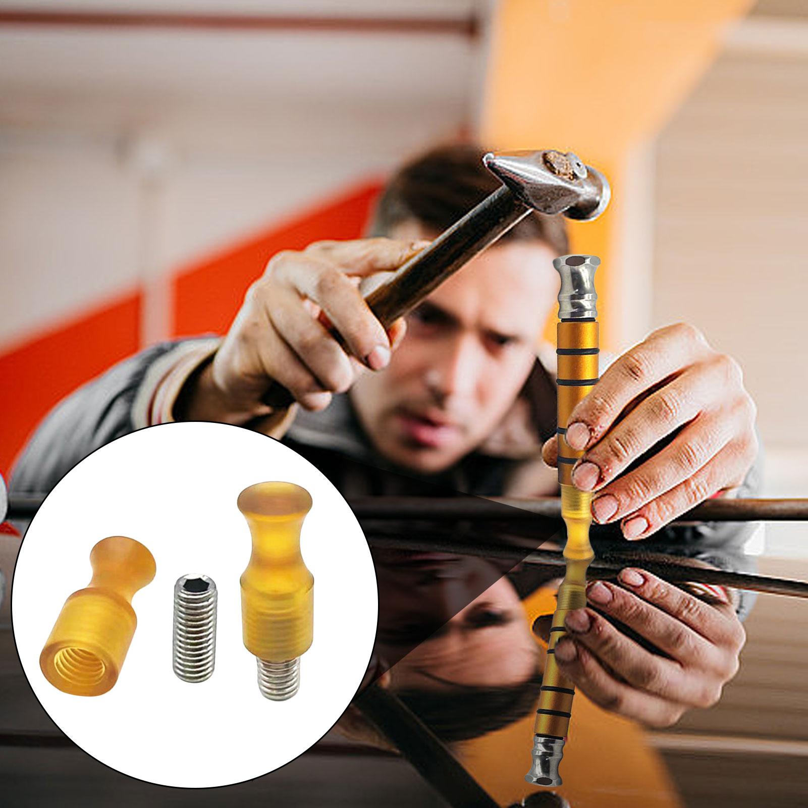 Dent Removal Hammer Head 2 Pieces Hammer Replacement M8 Car Dent Remover Tool Head For Automotive Vehicle RV SUV Truck CN