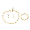 Mother of Pearl Earrings Necklace Bracelet Set Women's Light Luxury Premium Clavicle Chain Versatile Earrings