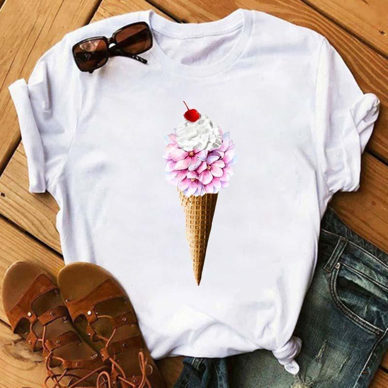Tricou de damă cu balon cu aer cald cu dragoste roșu romantic, la modă, ocazional, cu mânecă scurtă, cămașă de bază Tricou supradimensionat Harajuku