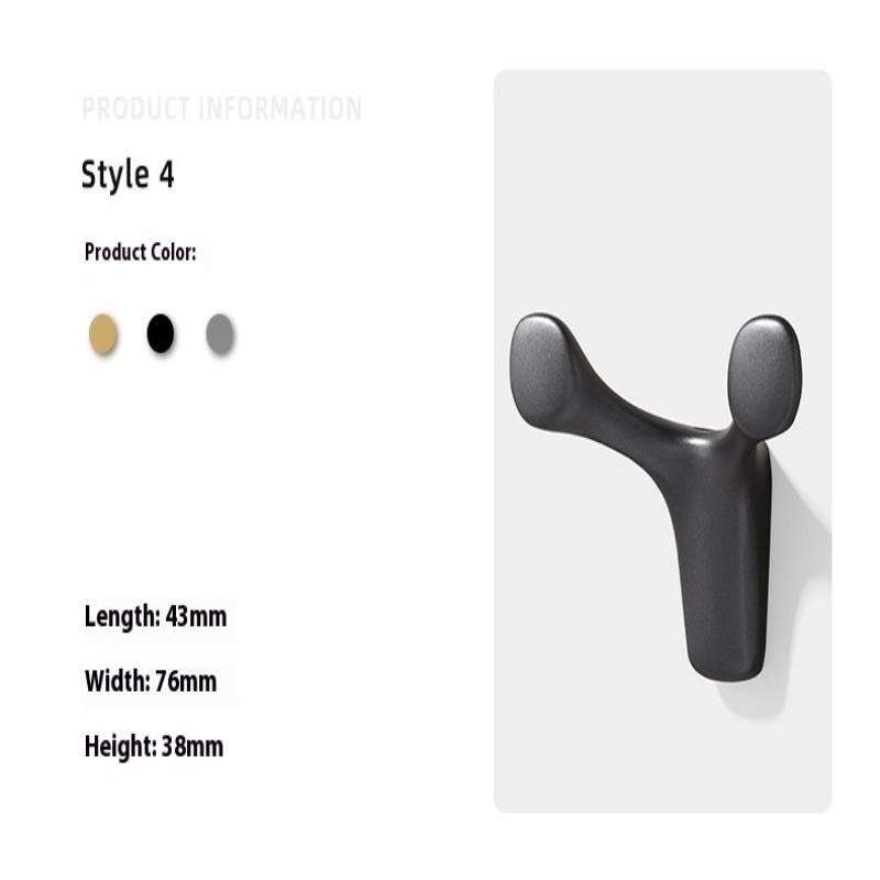 Moderne Noordse Lichte Luxe Aluminiumlegering Nieuwe Ophanghaak Badkamer Kledingkast Deur Kleding en Garderobe Wandhanger Wand Hangi