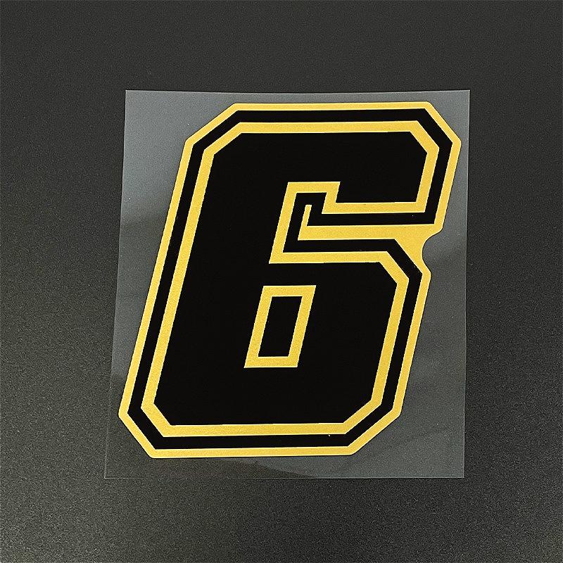 1ks Číslo 0-9 Motocykly Zlaté Nálepky Vodotěsné pro Kapotáž Motocyklu Helmu Čelní Skla Okna Auta Univerzální Vinylové Obtisky