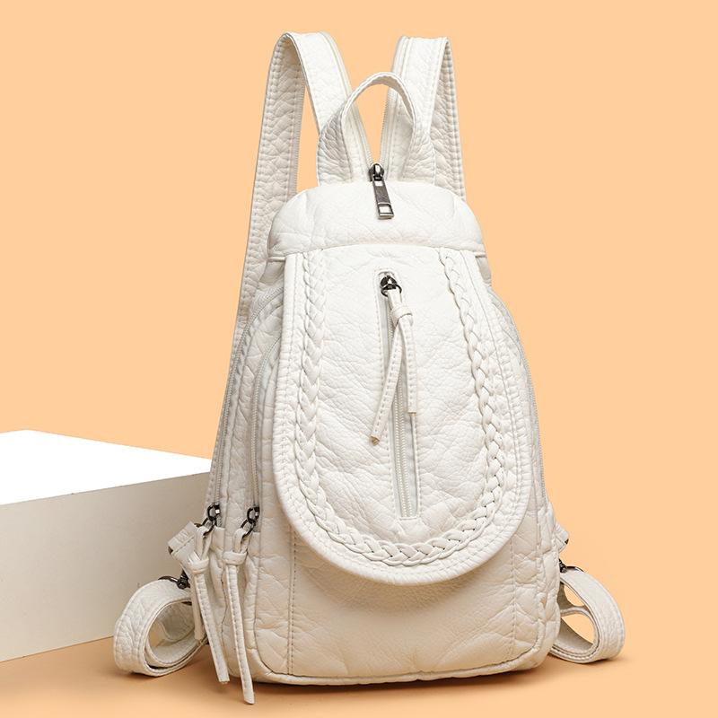 Mochila Minimalista Retro de Cuero Suave, Nueva Bolso de Mano para Viajes al Aire Libre, Bolso Cruzado Casual Multifuncional