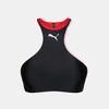 Women's Gym Black Swimsuit Top with Zip