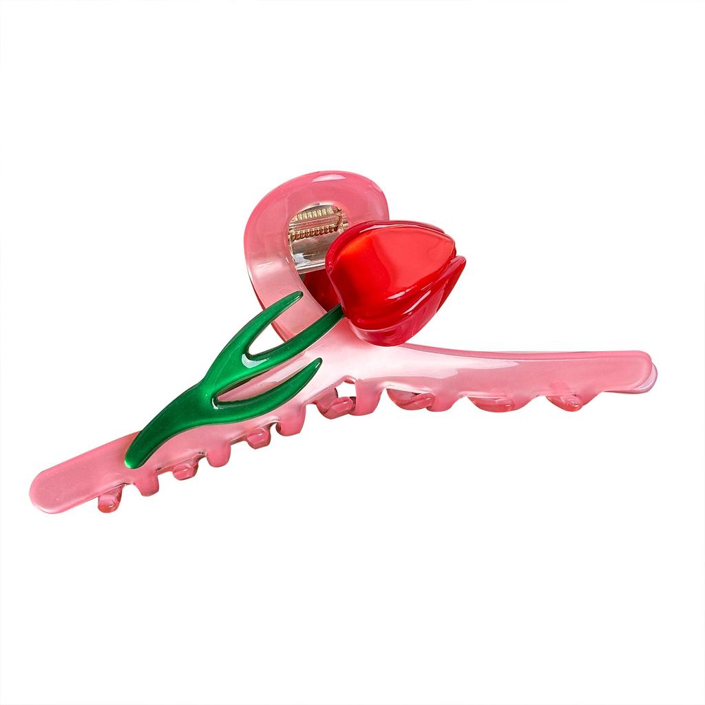 Large Hair Chic Claw Clip In Elegant Tulip Style For Effortless Updos And Hair Styles