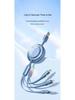 66W Fast Charging Retractable 3-in-1 Universal Cable for Apple & Android
