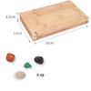 Riverstones & Bamboo Foldable Mancala Board Game - Fun Classic Table Game with Wooden Board for Adults & Kids