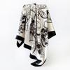 90cm Rayon Satin Scarf – Camellia Print Headscarf: A Trendy, Versatile Shawl for Women