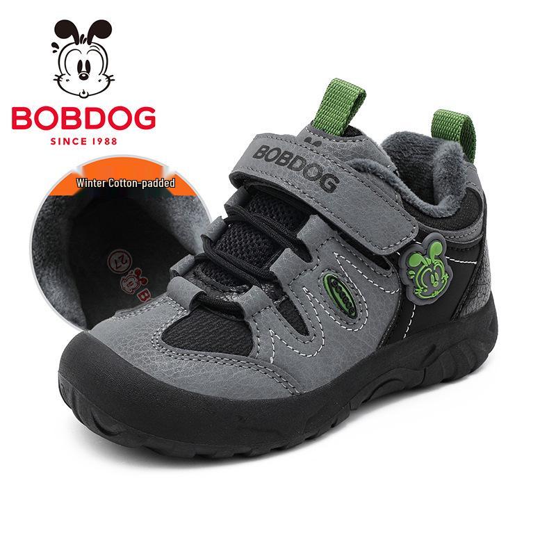 Bobodou Vinterkängor för Barn - Med Sammetsfoder för Pojkar och Flickor, Förtjockade Bomullssneakers för Höst/Vinter