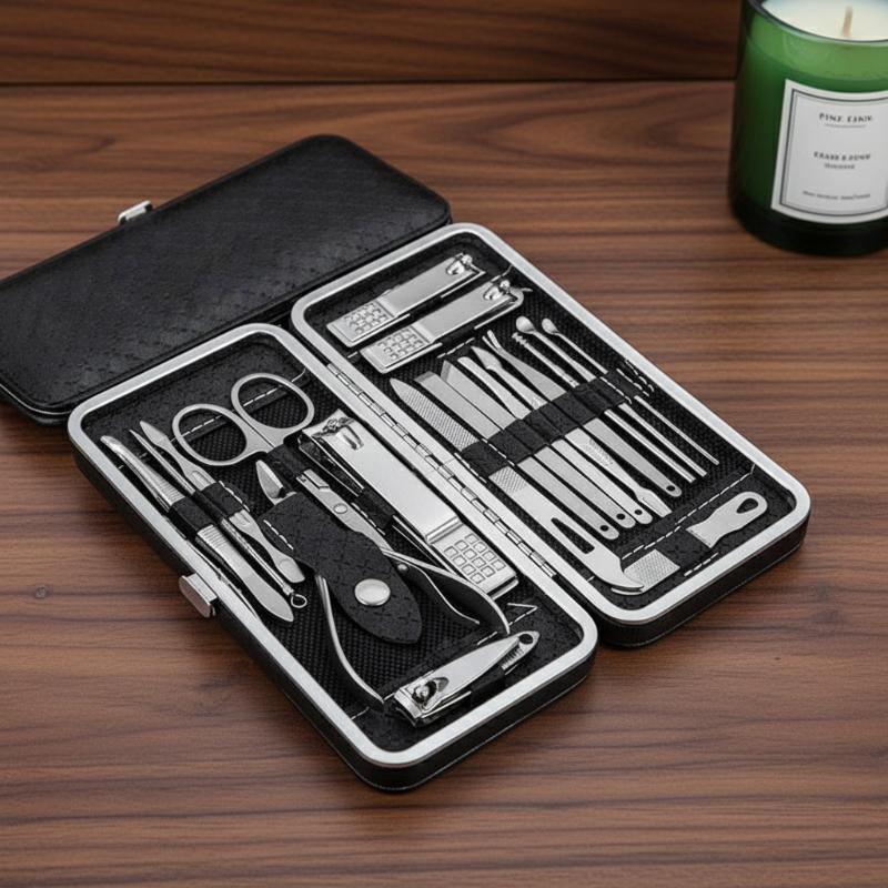 8 19 PCS Diagonal Nail Clipper Set Stainless Steel Sharp Durable for Home Salon Travel Fingernail Care