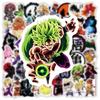50 ks nálepek s dračí koulí Vodotěsné anime kreslené obtisky odolné proti vyblednutí bohaté prvky pro děti, hračky, skateboard na notebook