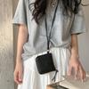 New Neck Lipstick Mini Bag Women's Versatile Soft Coin Change Bag Solid Color Simple Earphone Key Bag