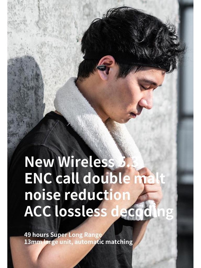 Cross-border Wireless Noise-Cancelling Over-ear Bluetooth Sports Earbuds with Large Battery and Ear Clip Design