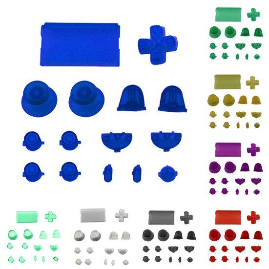 15Pcs/Set Replacement Parts Buttons Kit for Solid Color PS4 Controller Gamepad