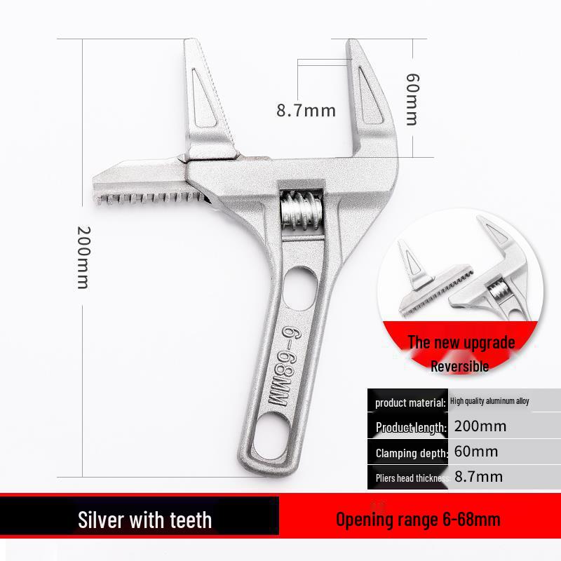 Multifunctional Adjustable Bathroom Wrench for Faucet & Water Pipe Installation