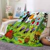 1pc Garden Bugs Bees Flannel Blanket,Ultra Soft Warm Plush Throw for Home Bedroom Bed Sofa Cover Camping Picnic Gift Y7246