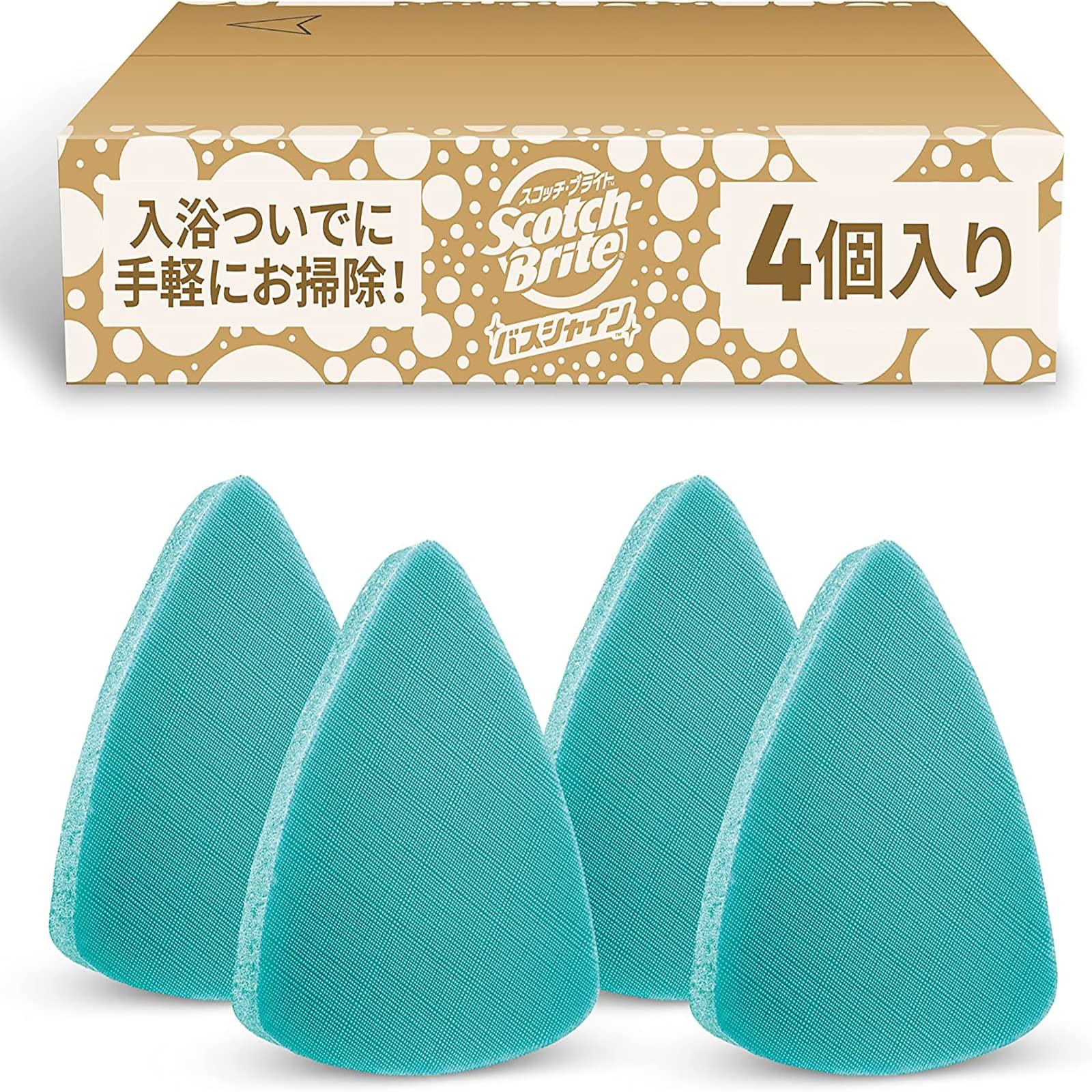 

SWIFT SCRUB Bath Cleaning Powerful Bath Pads Bath Shine Scotch-Brite Sponge, (4 Pads) - синий