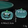 8pcs Halloween Luminous Pumpkin Figures Mini Pumpkin Ornaments  for Patio Yard Garden