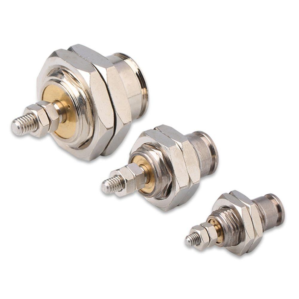 1Pcs Bore 6/10/15mm CJPB Pneumatic Cylinder Stroke 5-20mm SMC Type Thread Pneumatic Cylinder Spring Return Silver Tone