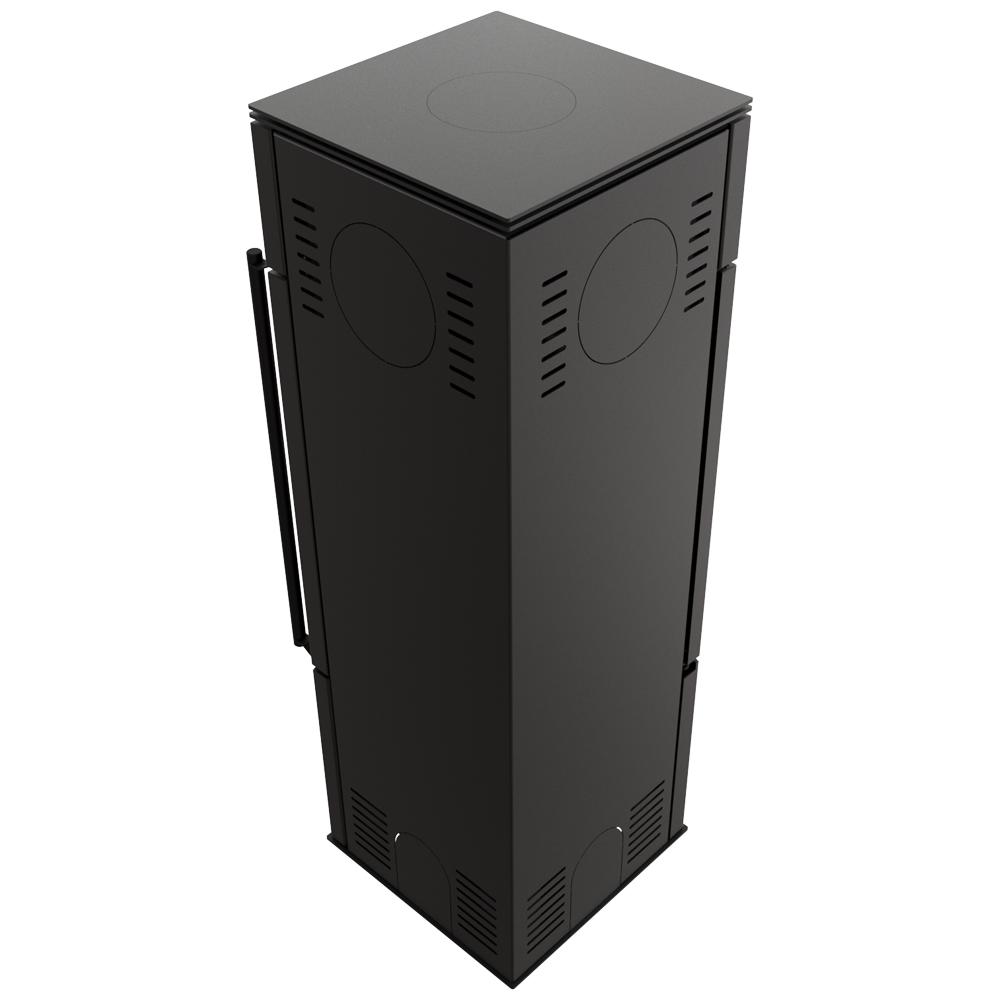 Freestanding Stove KRATKI REN S Left 7kW Ø150 Black Install Kit