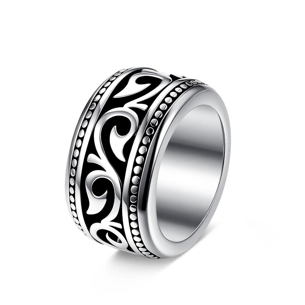 Stainless Steel Celtic Triquetra Cast Ring for Men: European & American Style Finger Jewelry