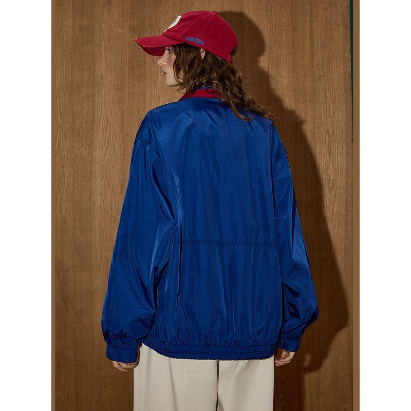 Coolhut American Style Outdoor Sports and Leisure Contrasting Color Stitching Loose Jacket Street Style 2025 Autumn and Winter Women's Jacket