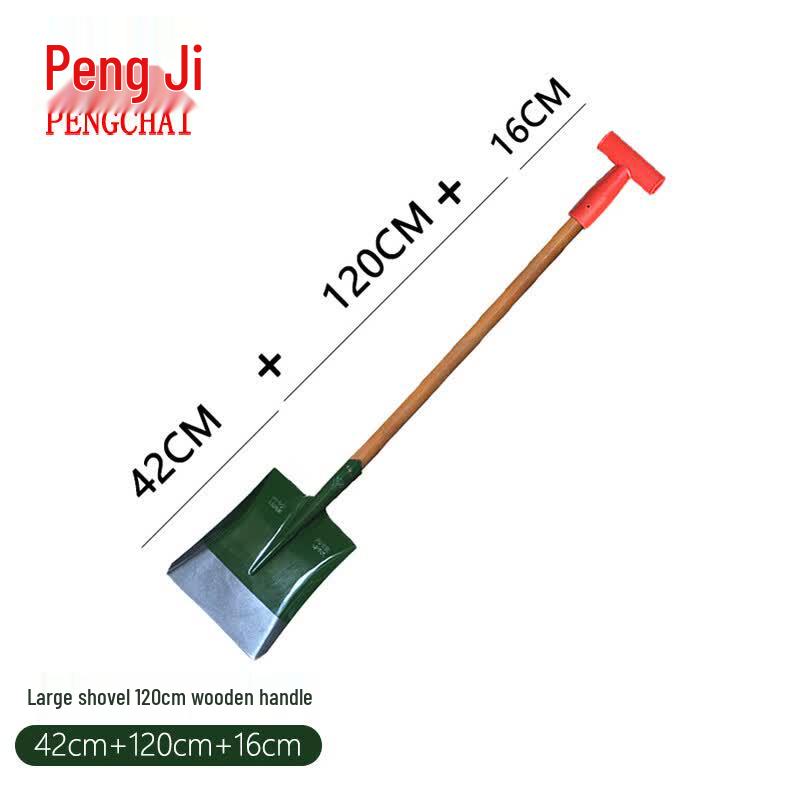 Manganese Steel Shovel with Wooden Handle