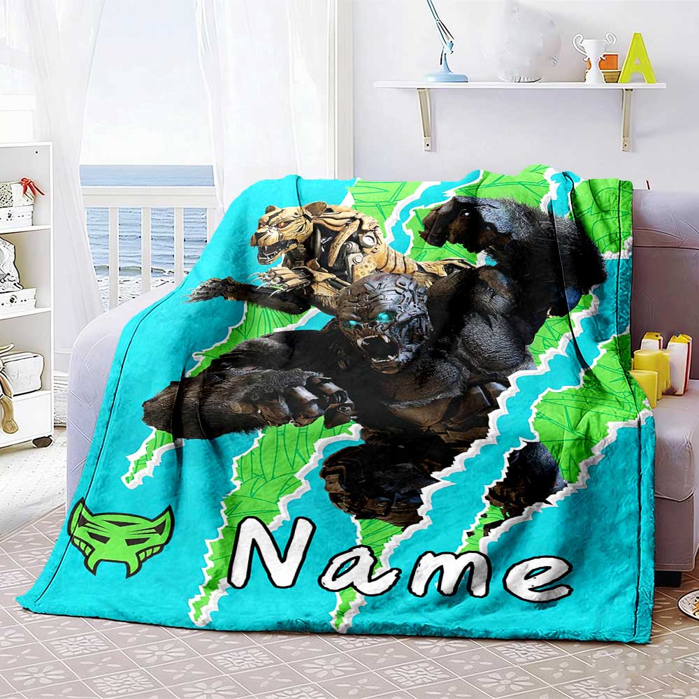 Love Transformers (19) Personalized Text Blanket Lightweight Personalized Blanket Comfortable Perfect for Home Decor Couch Sofa Picnics